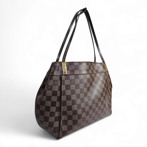 Louis Vuitton Brown Checkered Tote Bag - Picture 6 of 15